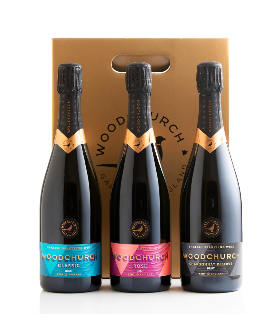 Gold gift box with 3 wines